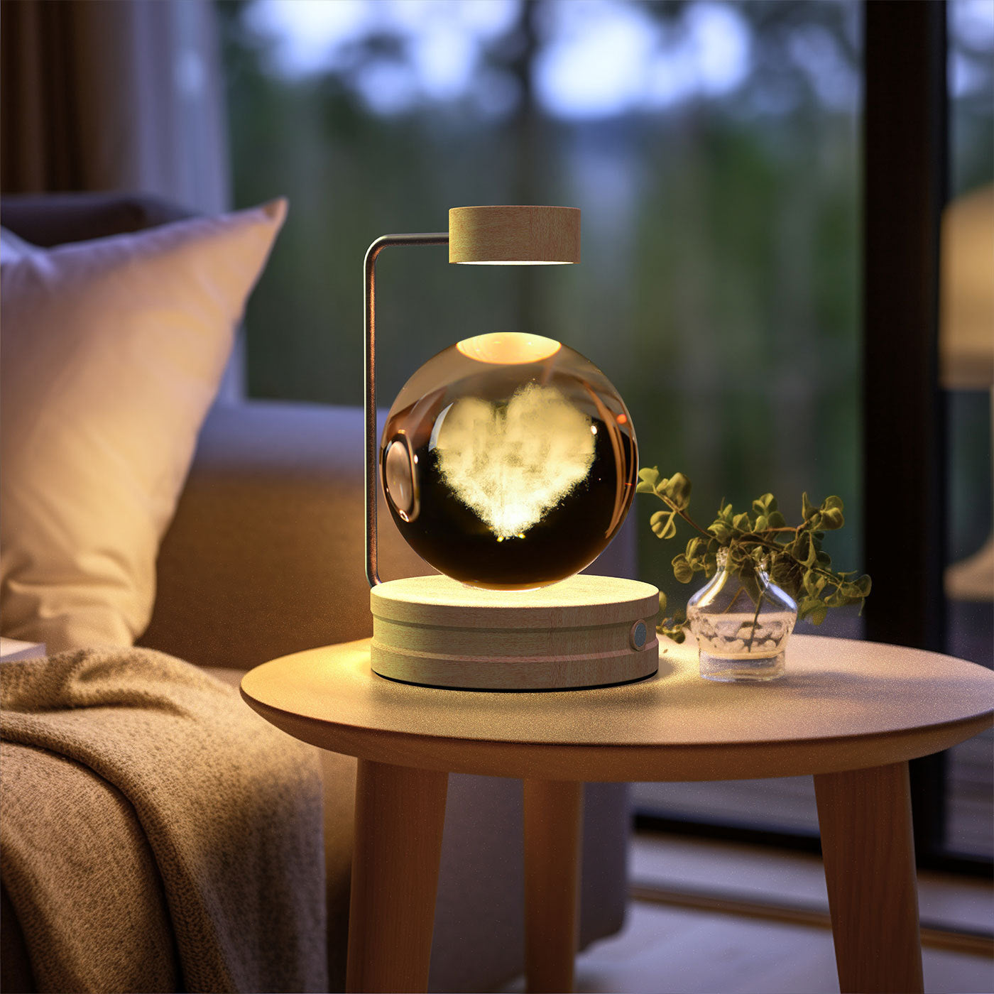 Dinosaur Crystal Ball Night Light – USB Bedside Lamp