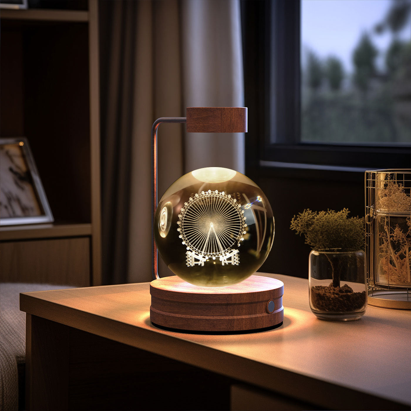 Dinosaur Crystal Ball Night Light – USB Bedside Lamp