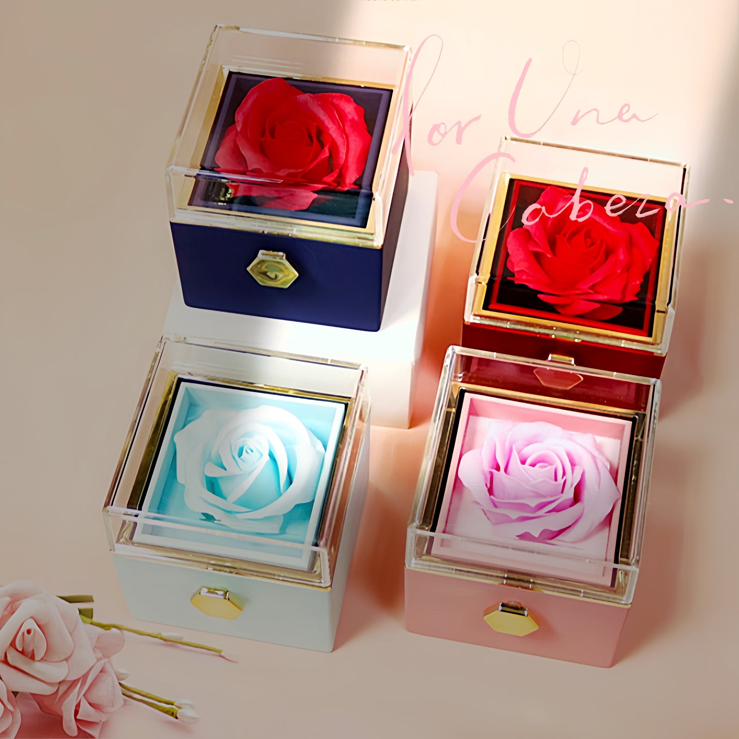 Rotating Rose Jewelry Gift Box