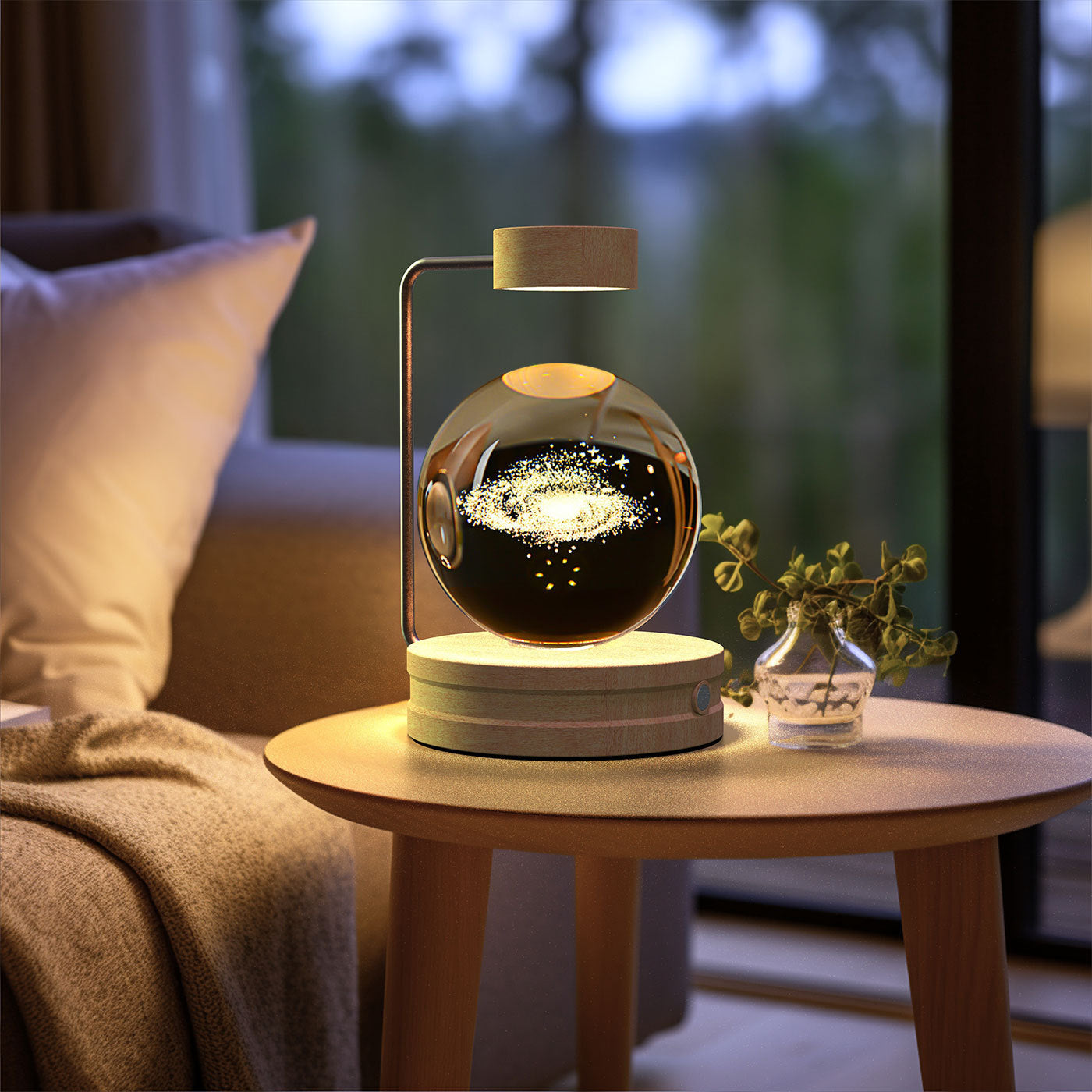 Dinosaur Crystal Ball Night Light – USB Bedside Lamp