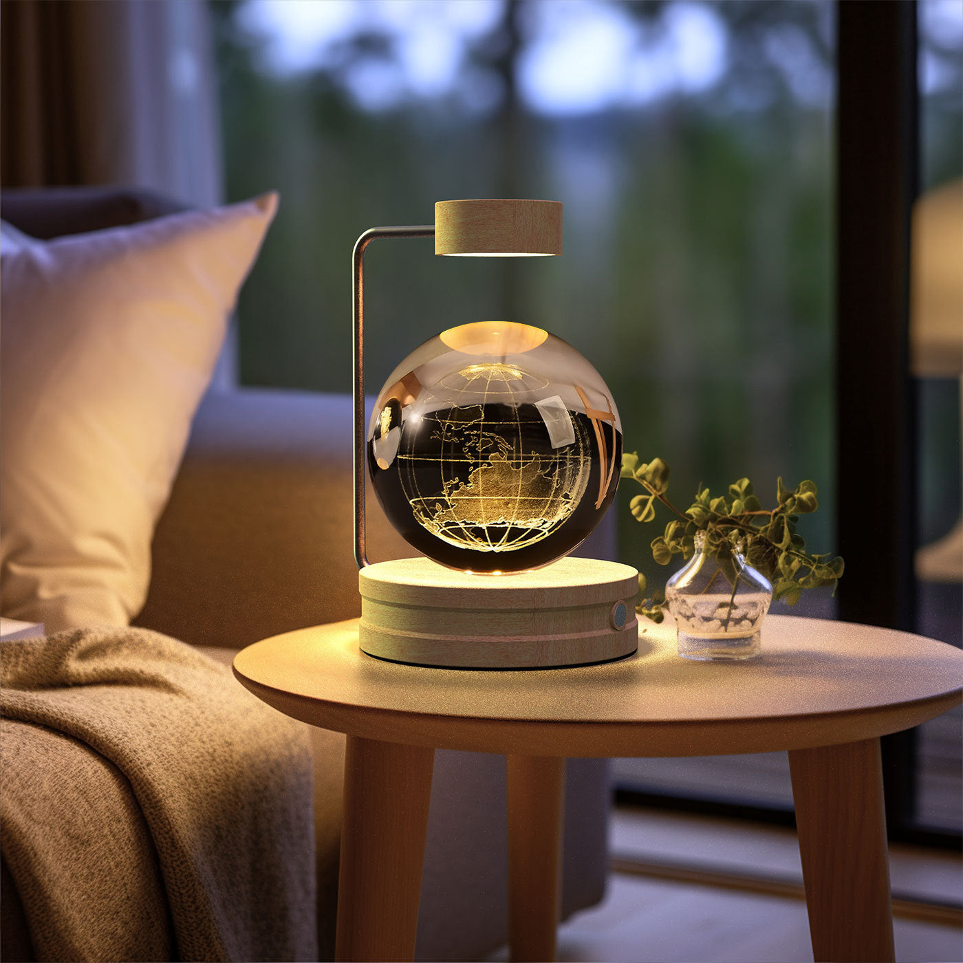 Dinosaur Crystal Ball Night Light – USB Bedside Lamp