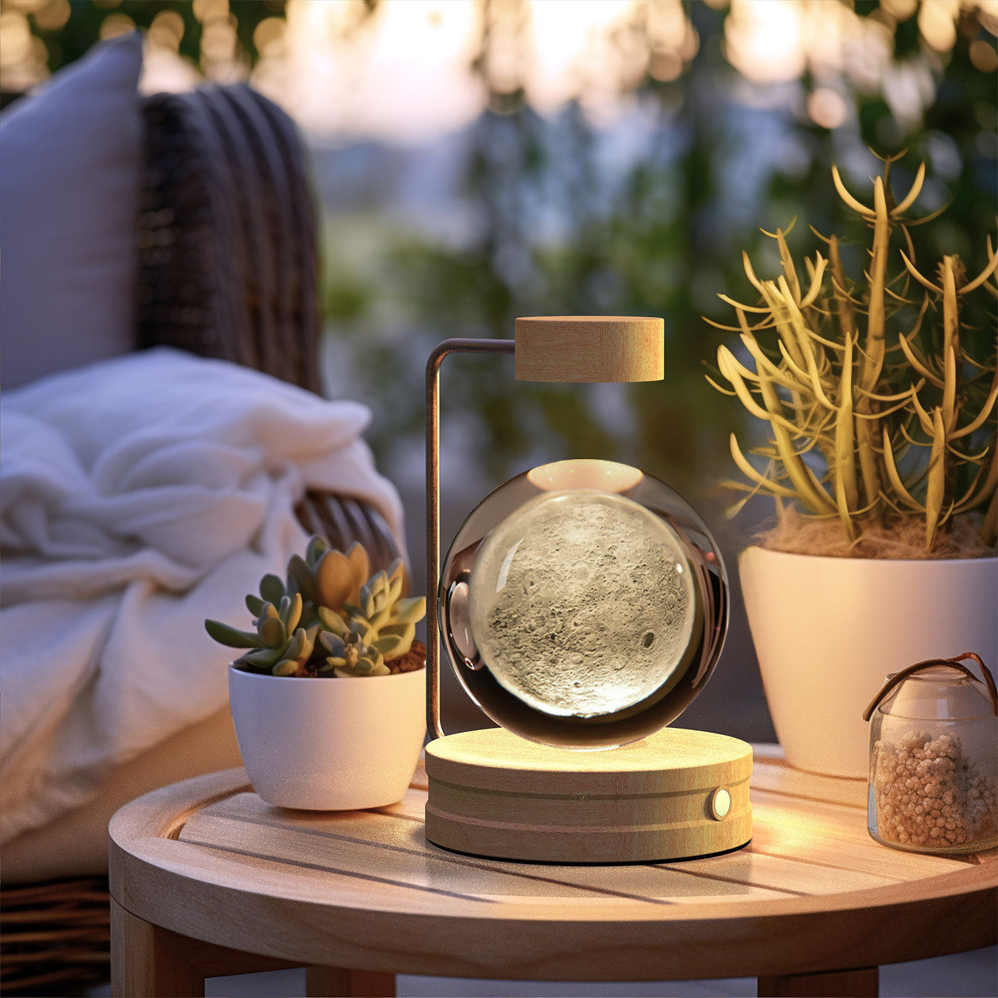 Dinosaur Crystal Ball Night Light – USB Bedside Lamp