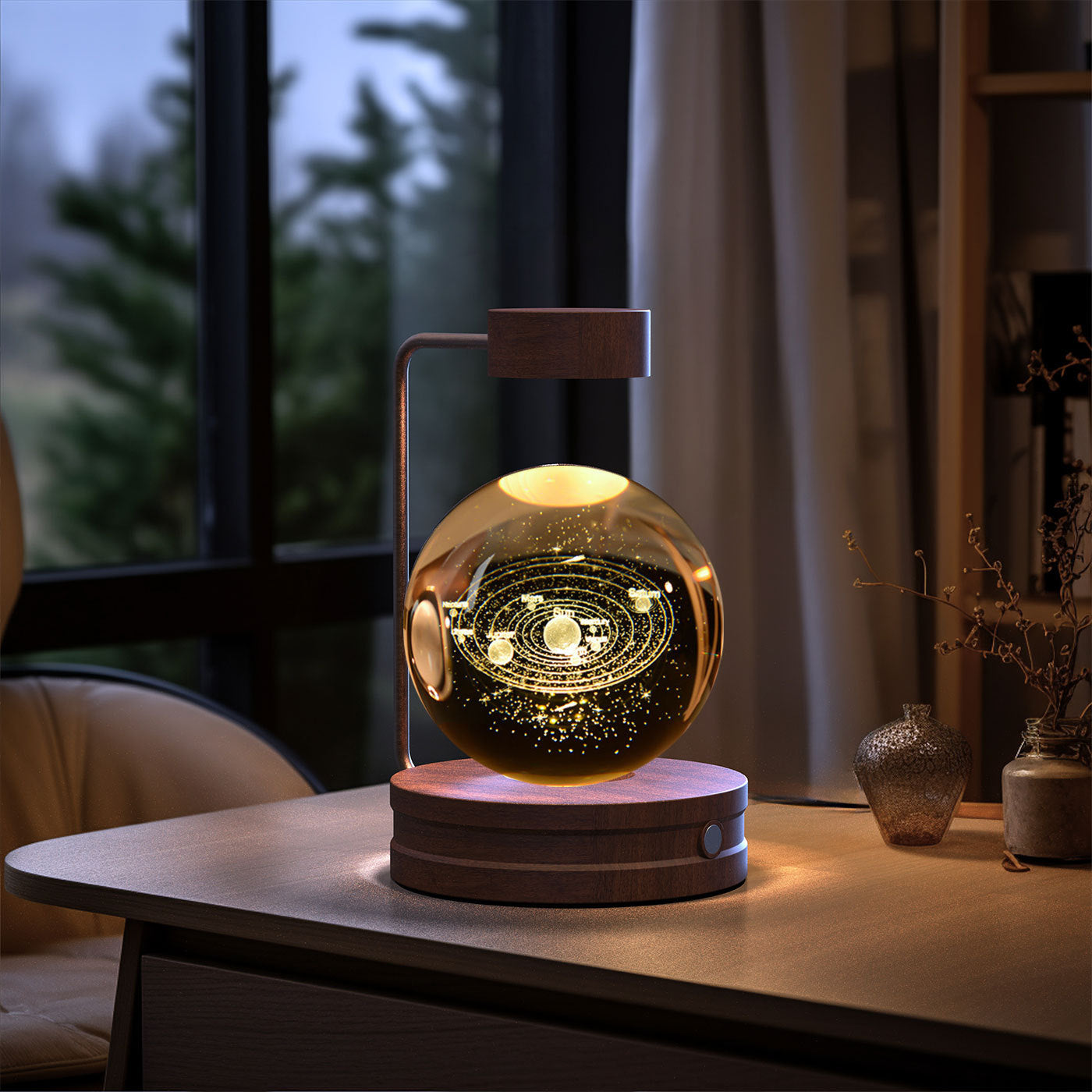 Dinosaur Crystal Ball Night Light – USB Bedside Lamp