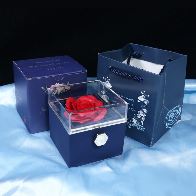 Rotating Rose Jewelry Gift Box