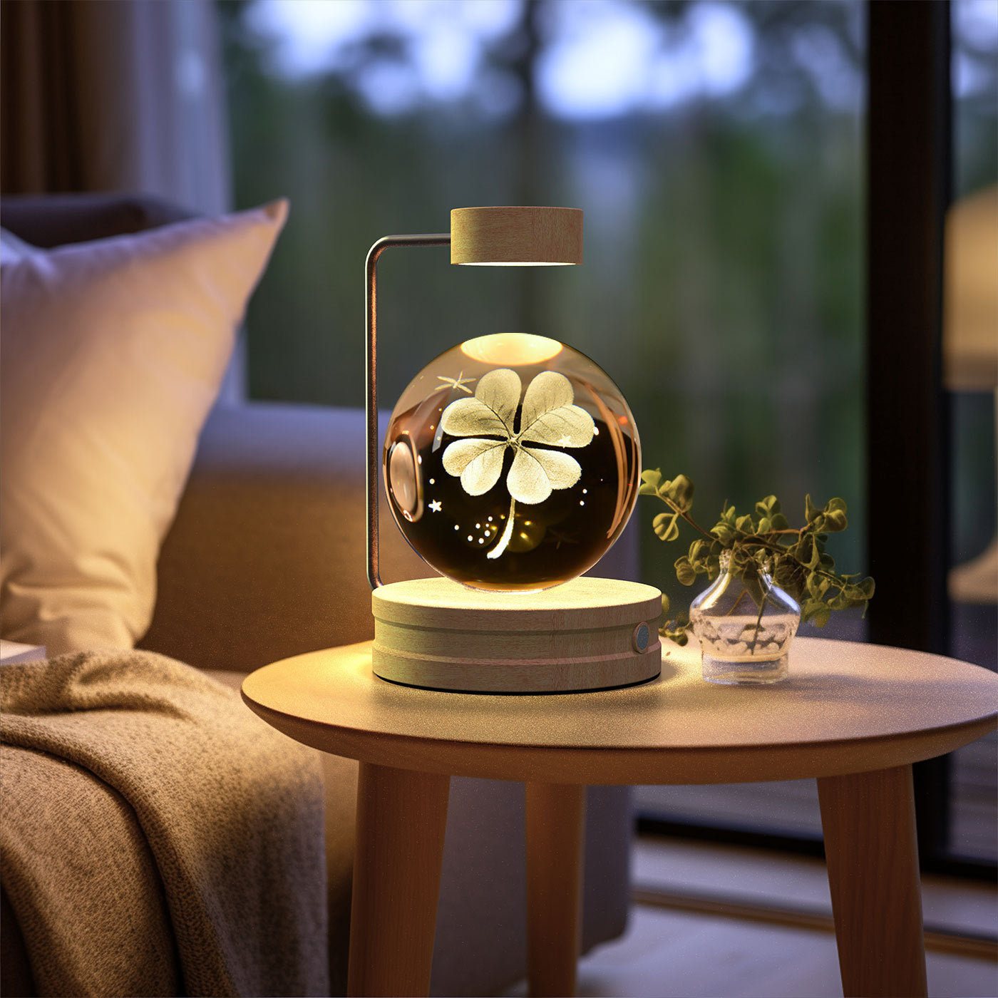 Dinosaur Crystal Ball Night Light – USB Bedside Lamp