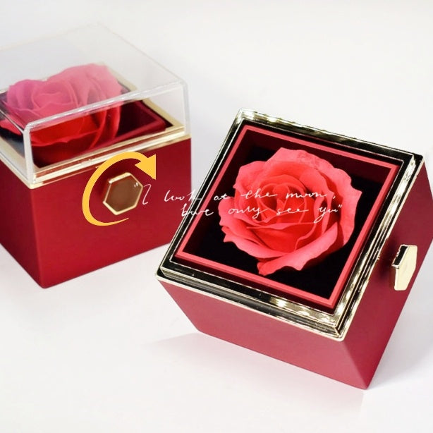 Rotating Rose Jewelry Gift Box