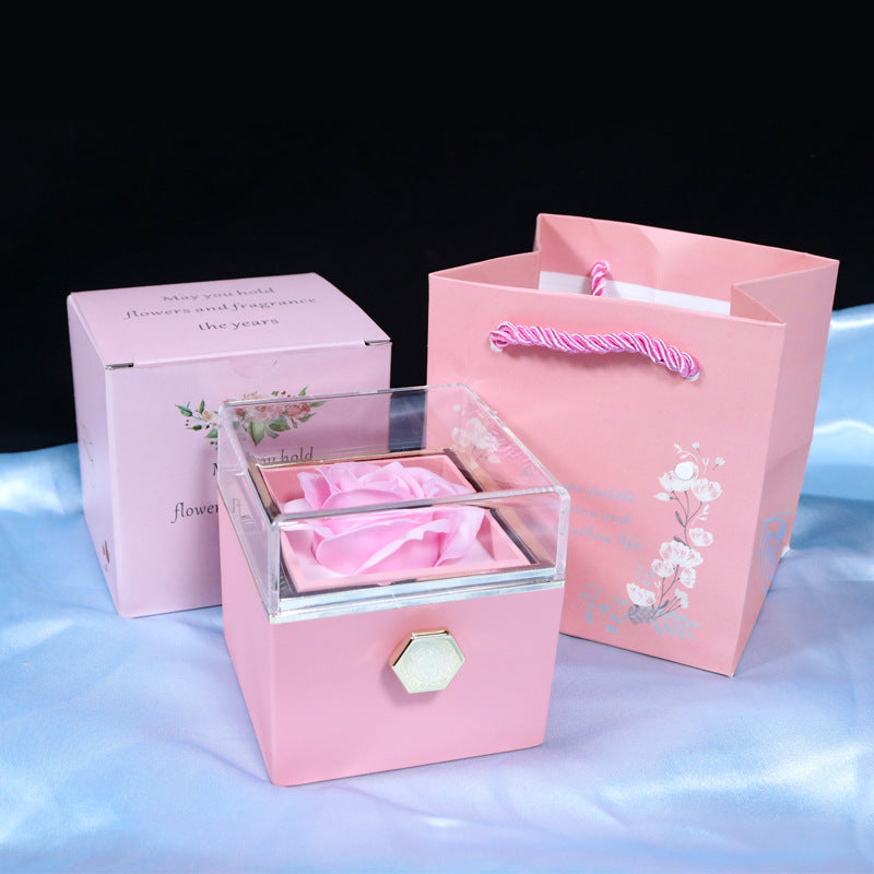 Rotating Rose Jewelry Gift Box